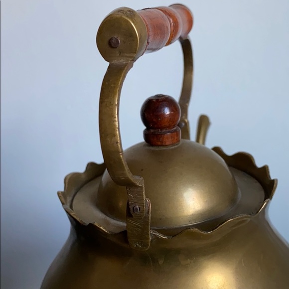 Antique Brass Teapot - Picture 4 of 6
